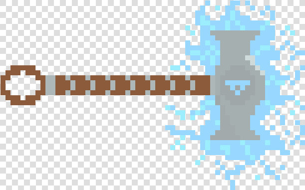 Thor S Hammer Png   Thor Hammer Pixel Art  Transparent PngTransparent PNG