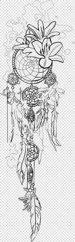 Transparent Henna Design Png   Flower Dream Catcher Drawings  Png DownloadTransparent PNG