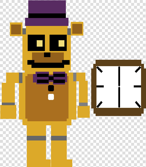 8 Bit Night   8 Bit Fredbear Plush  HD Png DownloadTransparent PNG