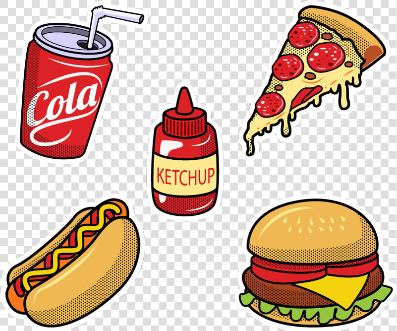 Hamburger Hot Dog Tattoo Ice Cream Sticker   Sticker Hot Dog Png  Transparent PngTransparent PNG