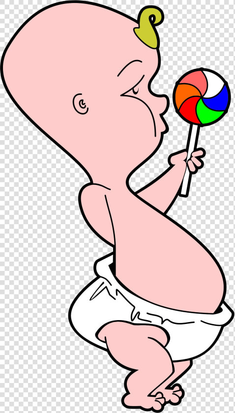 Baby With Pinwheel Lollipop Clip Arts   Cartoon Baby With Candy  HD Png DownloadTransparent PNG