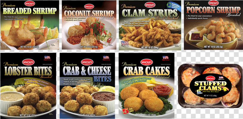 With Coconut Shrimp  Lobster Bites  Stuffed Clams And   Cutlet  HD Png DownloadTransparent PNG