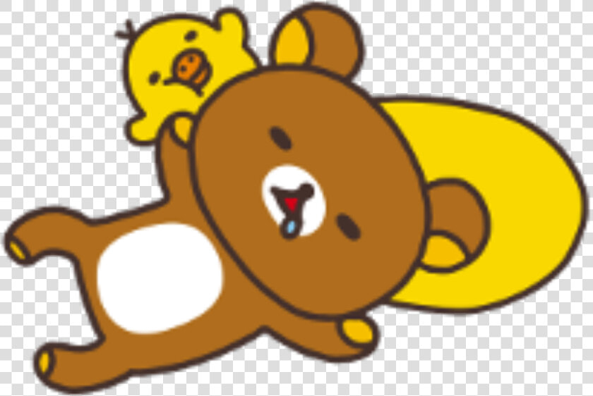  rilakkuma  kiiroitori  lazy  relax  kawaii  freetoedit   Cartoon  HD Png DownloadTransparent PNG