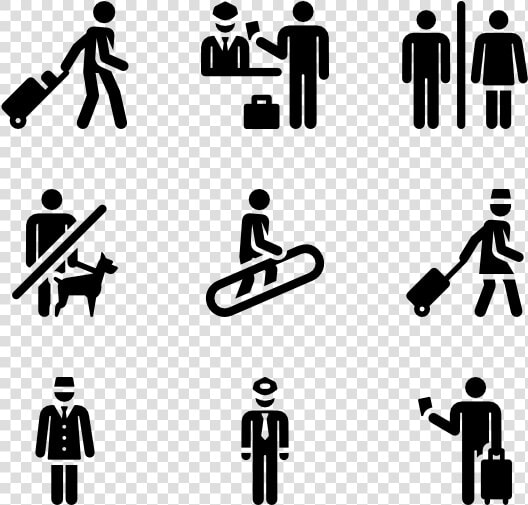 Airport Human Pictograms   Airport Icons Png  Transparent PngTransparent PNG