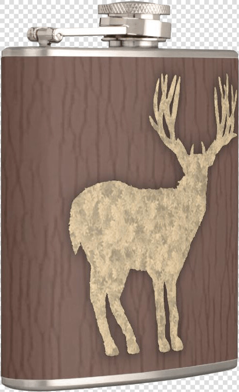 Deer Silhouette On Pocket Size Flask Sideview   Elk  HD Png DownloadTransparent PNG