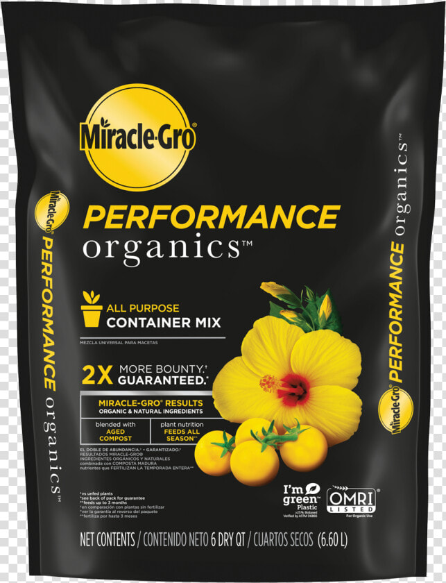 Miracle Gro Performance Organics Soil  HD Png DownloadTransparent PNG