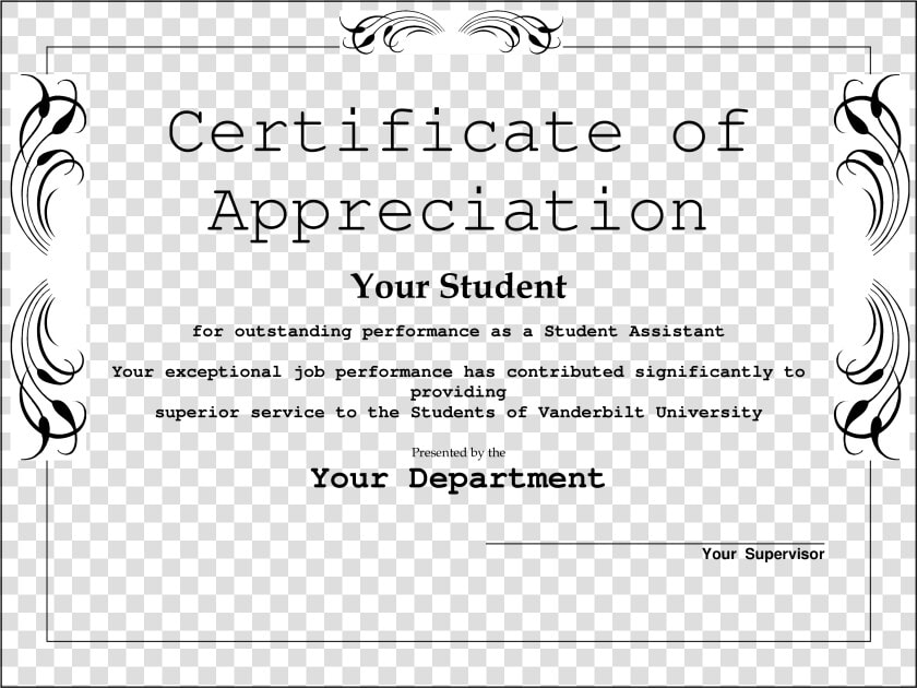 Appreciation Award Template   Drug Test Collection Certificate  HD Png DownloadTransparent PNG