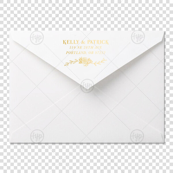 Custom White A7 Economy Envelope With Shiny 18 Kt Gold  HD Png DownloadTransparent PNG