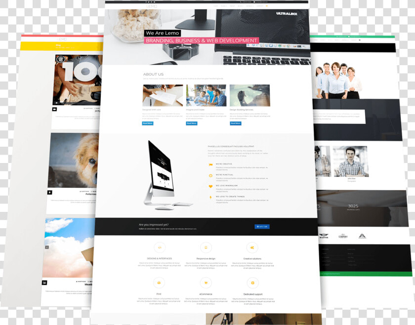 Warptheme Lemo Free Business Joomla Template   Template  HD Png DownloadTransparent PNG