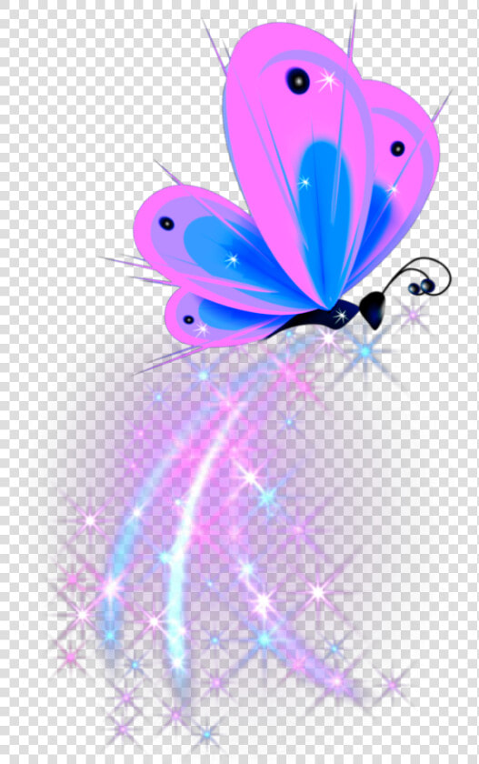  ftestickers  fantasyart  butterfly  sparkles  luminous   Sparkle Pink And Purple Butterfly  HD Png DownloadTransparent PNG