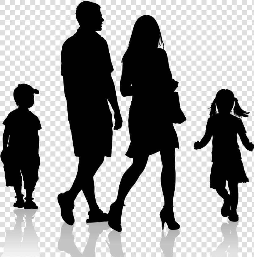 Silhouette Royalty free Adult Illustration   Family Walking Silhouette Png  Transparent PngTransparent PNG