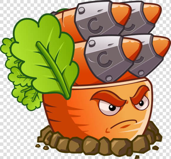 Banner Royalty Free Library Carrot Clipart Character   Character Plants Vs Zombies  HD Png DownloadTransparent PNG