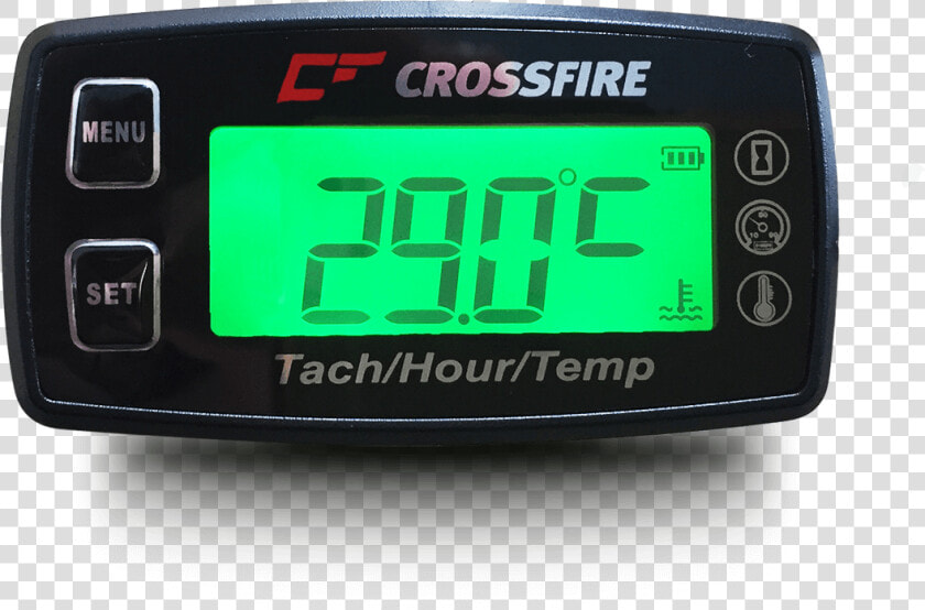 Crossfire Hour Meter Tachometer Temperature Guage   Tachometer  HD Png DownloadTransparent PNG