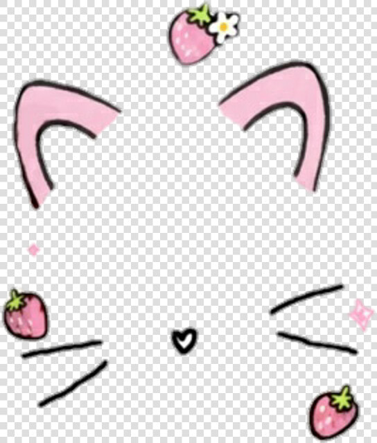 Neko Cat Pink Kawaii Pastel Png Sticker Neko Pink Kawai   Kawaii Face Filter Transparent  Png DownloadTransparent PNG