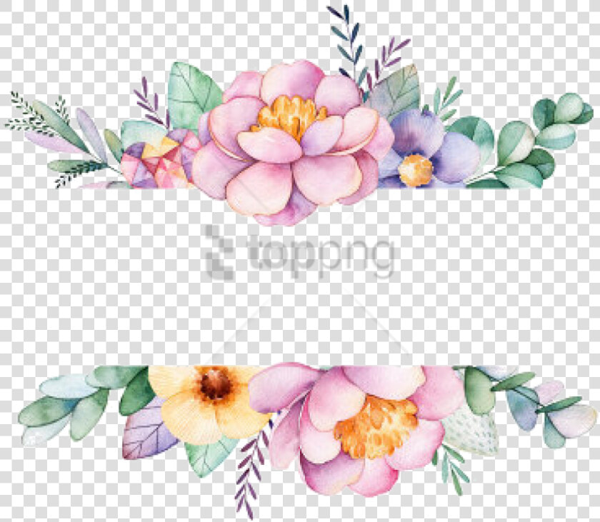 Flower Bouquet Floral Design Watercolor Painting Image   Flower Border Watercolor Png  Transparent PngTransparent PNG