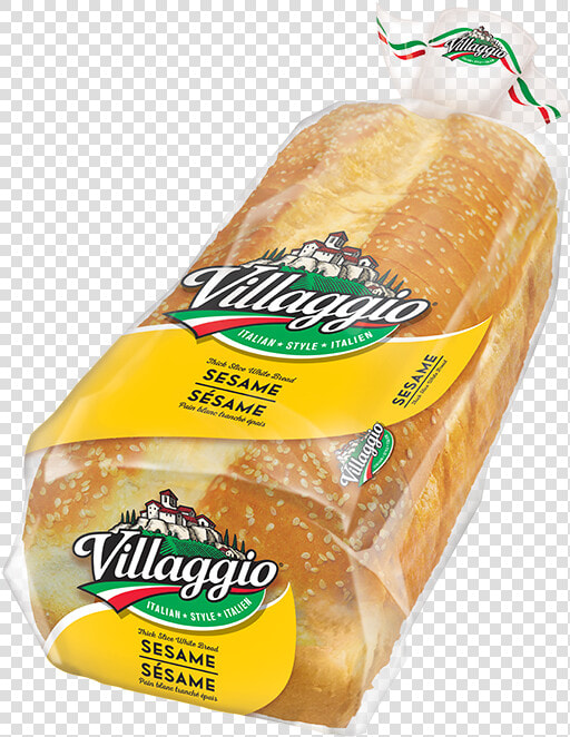 Villaggio® Sesame Thick Sliced Italian Style White   Villaggio Whole Wheat Bread  HD Png DownloadTransparent PNG