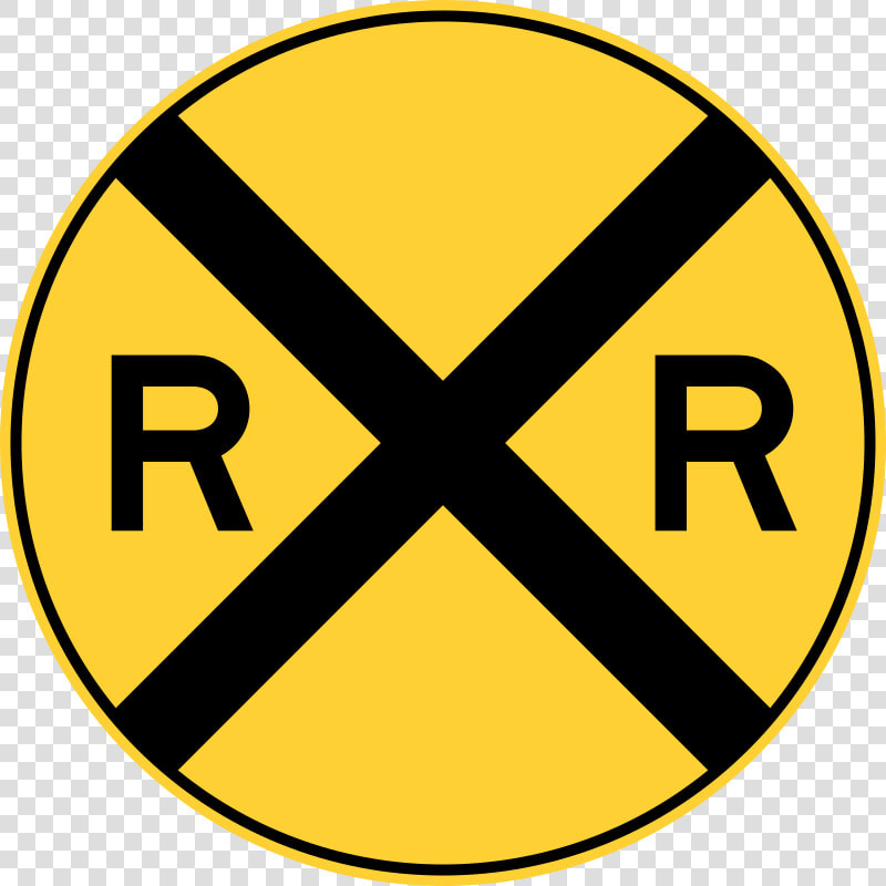 Railroad Ahead Warning Sign Mutcd W10 1   Railroad Advance Warning Sign  HD Png DownloadTransparent PNG