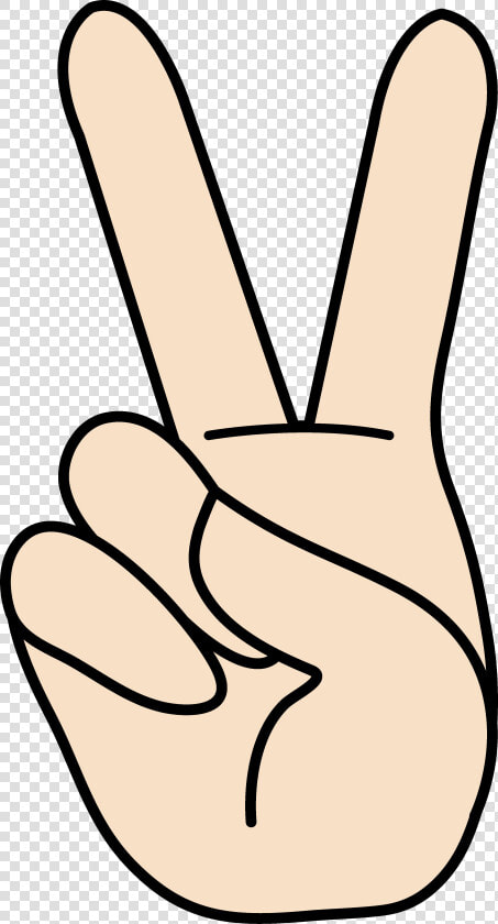 Cartoon Peace Sign Hand   Hand Peace Sign Clip Art  HD Png DownloadTransparent PNG