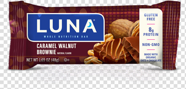 Caramel Walnut Brownie Flavor Packaging   Luna Bar Caramel Walnut Brownie  HD Png DownloadTransparent PNG