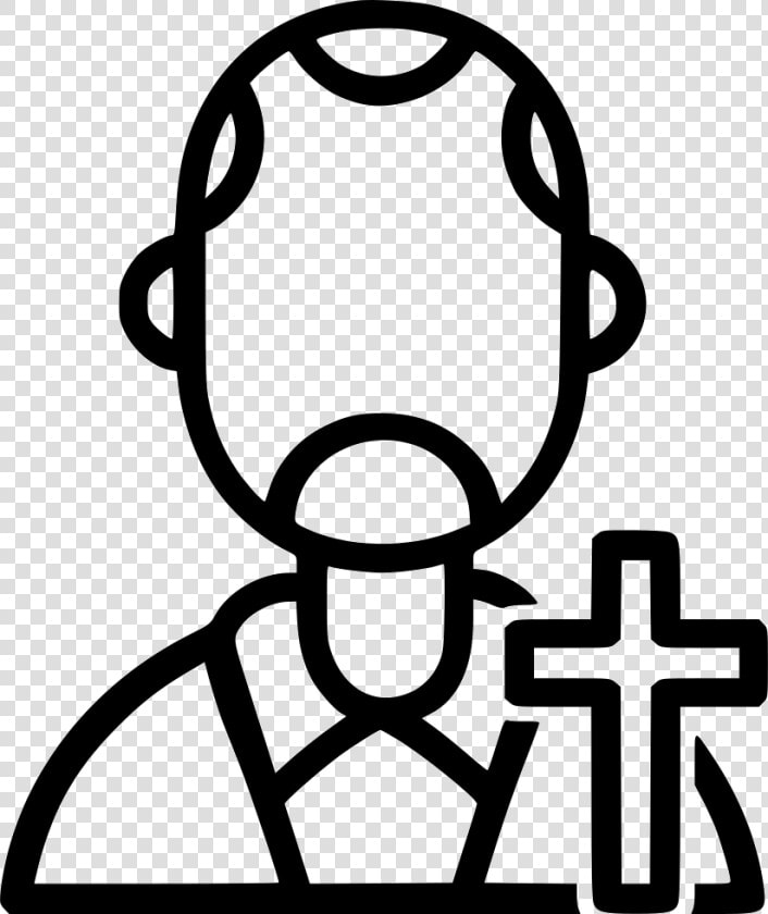 Church Padri Father Cross Christ Jesus   Black And White Clip Art Of Lord Krishna  HD Png DownloadTransparent PNG