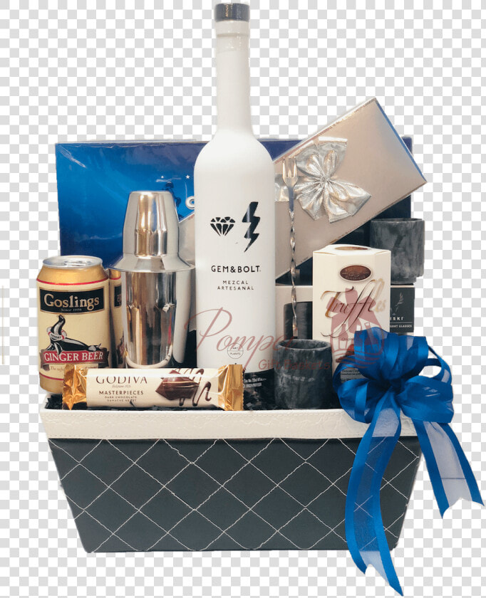 Something Blue Mezcal Gift Basket  Mezcal Gifts  Engraved   Mishloach Manot  HD Png DownloadTransparent PNG