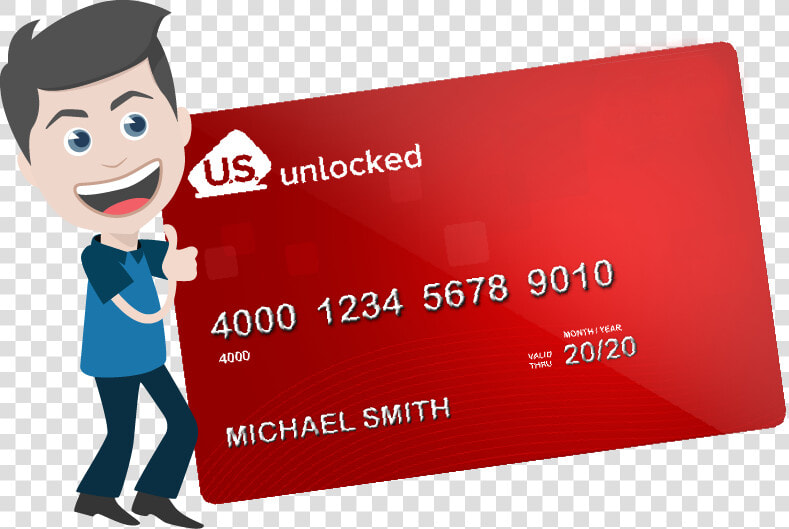 The Us Unlocked Card  Not A Credit Card  But A Debit   Credit Card Cartoon Png  Transparent PngTransparent PNG