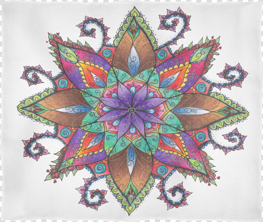 Colorful Mandala Fleece Blanket Data Src   cdn   Mandala Fleece Blanket  HD Png DownloadTransparent PNG