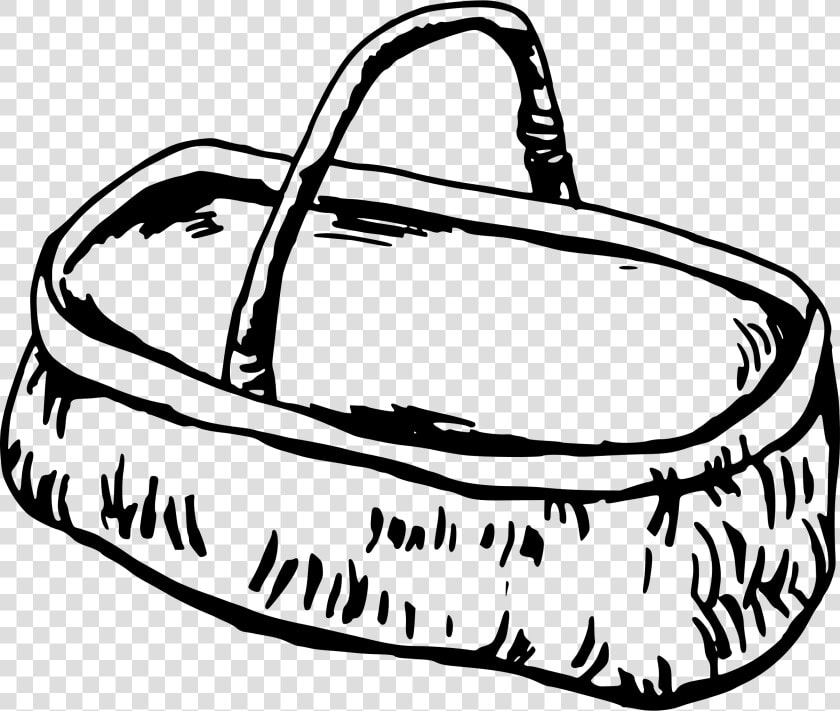 Picnic Basket Clipart Bascket   Moses Basket Coloring Page  HD Png DownloadTransparent PNG