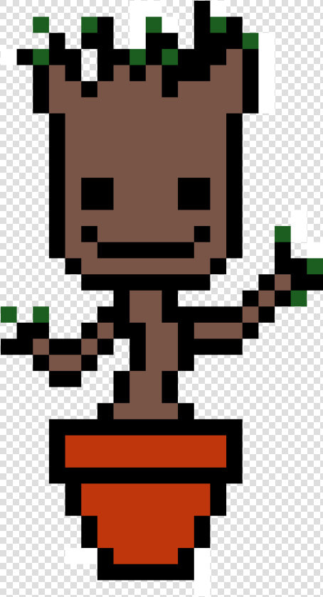 Pixel Art Minecraft Groot Clipart   Png Download   Pixel Art Baby Groot  Transparent PngTransparent PNG