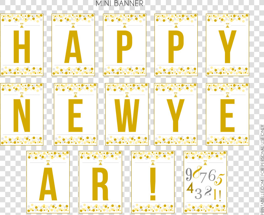 Happy New Year Banner Printable   Printable New Year Banner  HD Png DownloadTransparent PNG