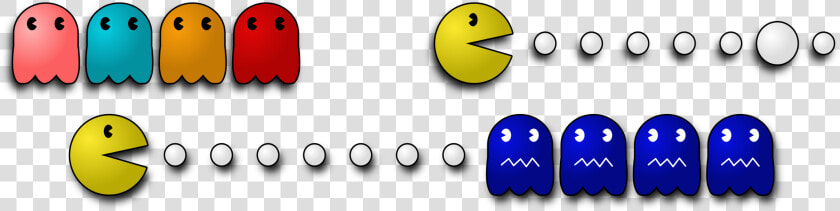 Pac Man Pac Man   Pac Man Chasing Ghosts  HD Png DownloadTransparent PNG