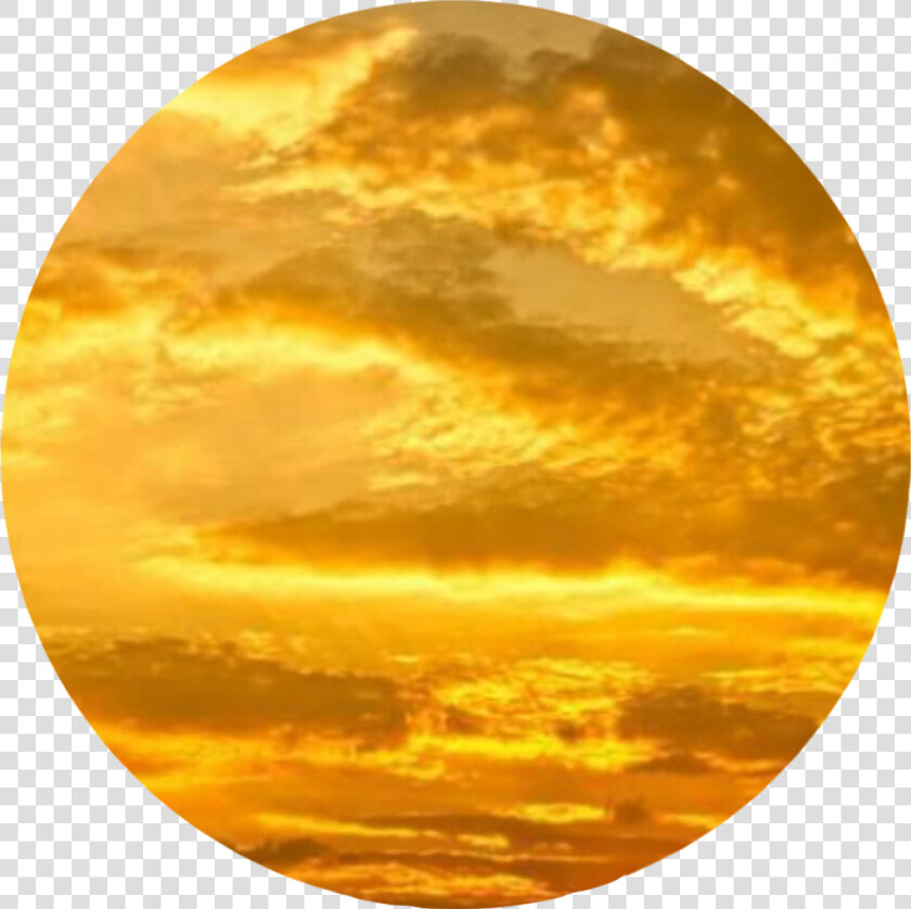  yellow  yellowaesthetic  circle  sunset  sky  clouds   Clouds Yellow Heaven Hd  HD Png DownloadTransparent PNG