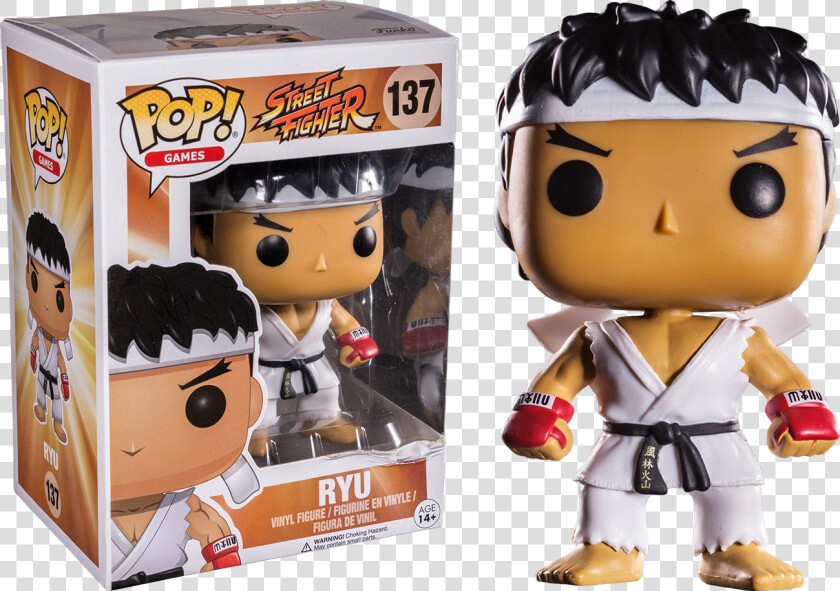 Ryu Street Fighter 5 Png  ryu White Headband Pop Vinyl   Figurine  Transparent PngTransparent PNG