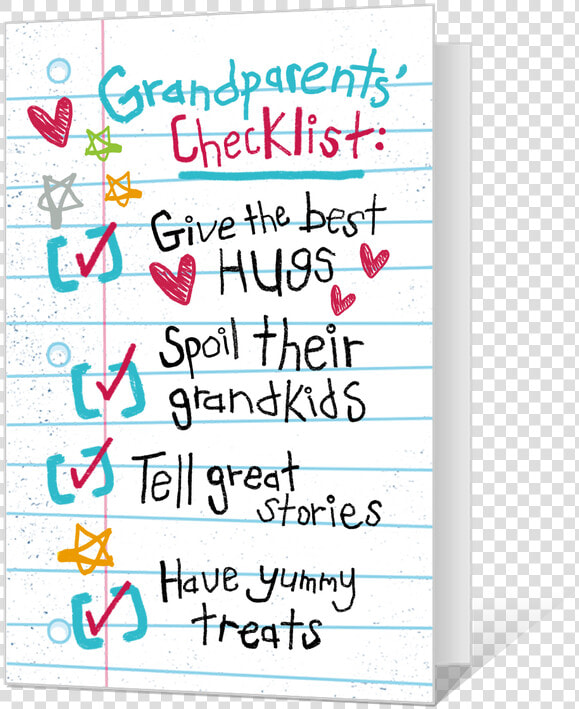 Grandparents Checklist Printable   Handwriting  HD Png DownloadTransparent PNG