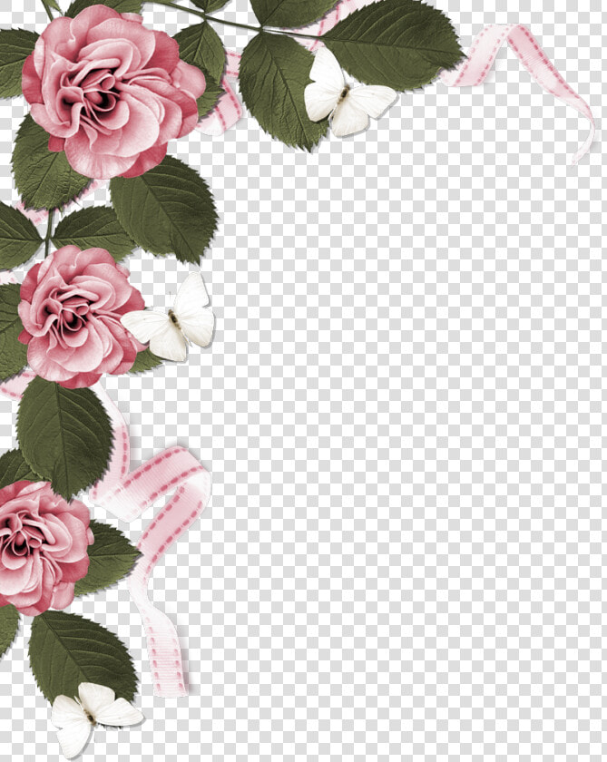 Transparent Rose Border Clipart   Dusty Pink Flower Borders  HD Png DownloadTransparent PNG