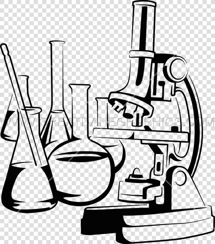 Microscope With Flask Clipart   Clip Art Mikroskop  HD Png DownloadTransparent PNG