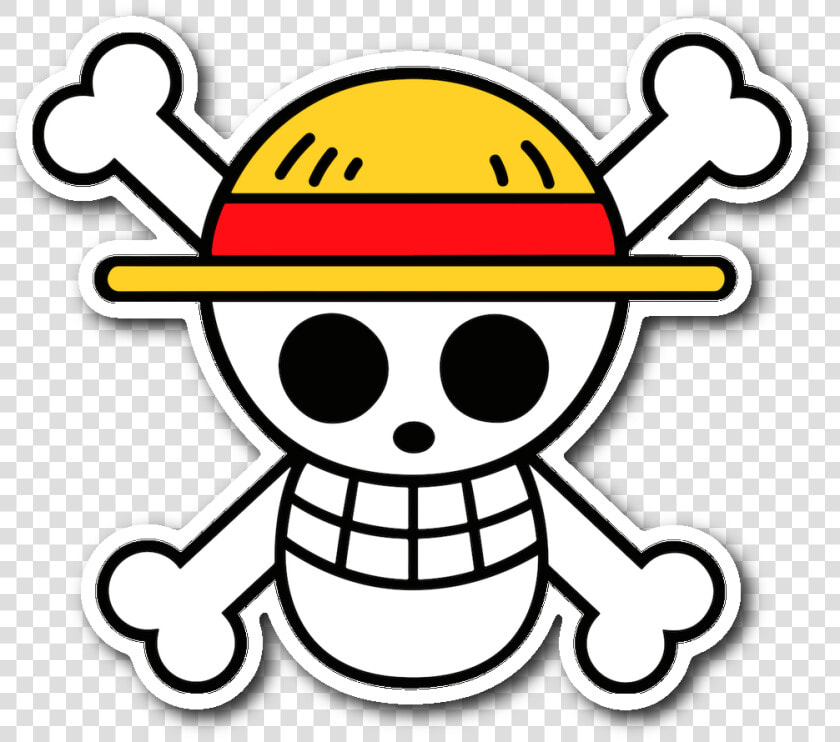 Straw Hat Pirates Luffy Symbol Sticker   Logo One Piece Png  Transparent PngTransparent PNG