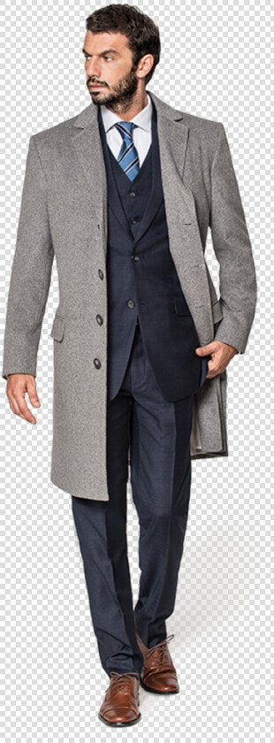 Men Grey Coat   Suit Winter Coat  HD Png DownloadTransparent PNG