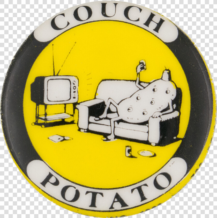 Couch Potato Humorous Button Museum   Illustration  HD Png DownloadTransparent PNG