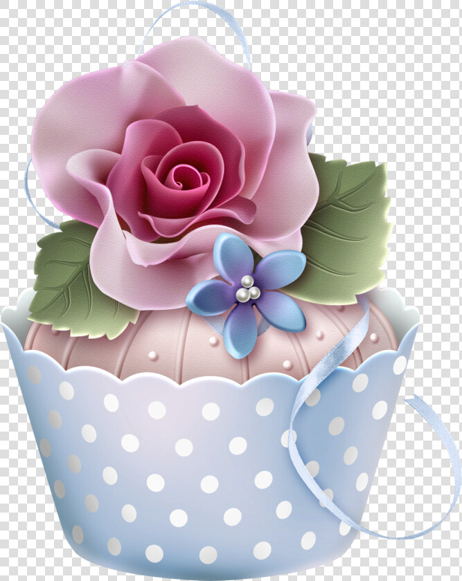 Cupcake Clip Art Flower   Flower Cupcake Clipart  HD Png DownloadTransparent PNG