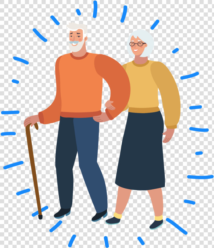 Transparent Senior Citizen Png   Elderly Illustration  Png DownloadTransparent PNG