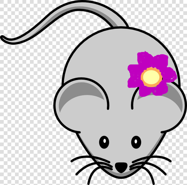 Rat With Flower Clip Art At Vector Clip Art   Cute Rat Clipart  HD Png DownloadTransparent PNG