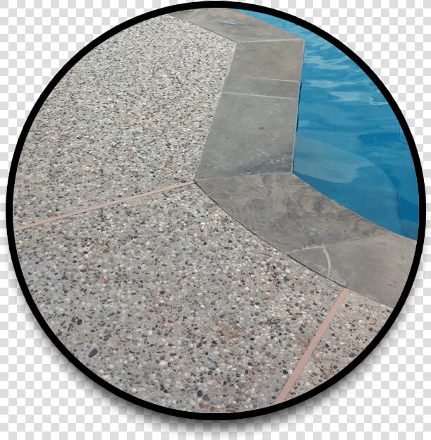 Pea Gravel Concrete Decking For Swimming Pools   Gravel Around Inground Pool  HD Png DownloadTransparent PNG