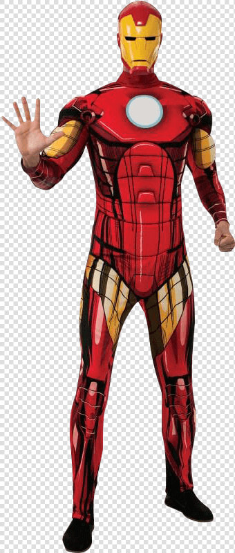 Adult Marvel Deluxe Iron Man Costume   Man Avenger Costumes  HD Png DownloadTransparent PNG