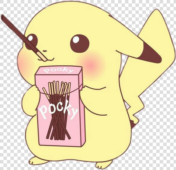  pikachu  pocky  kawaii  pink  cute  pokemon  pastel   Pikachu Pocky  HD Png DownloadTransparent PNG