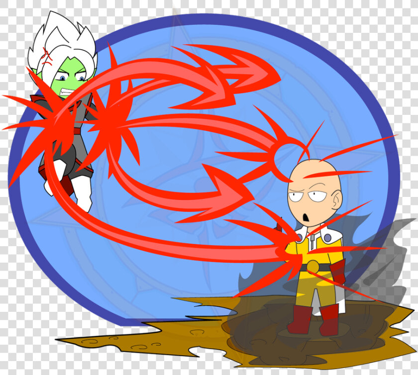 Saitama Goku Illustration Cartoon   Saitama Vs Merged Zamasu  HD Png DownloadTransparent PNG