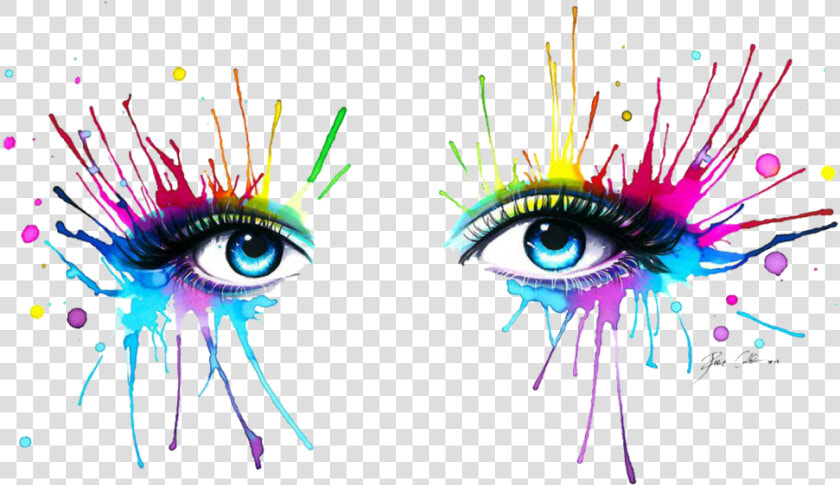  ftestickers  watercolor  painting  abstract  eyes   Rainbow Eyes Png  Transparent PngTransparent PNG