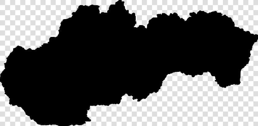 Silhouette monochrome Photography sky   Slovakia Vector Map  HD Png DownloadTransparent PNG