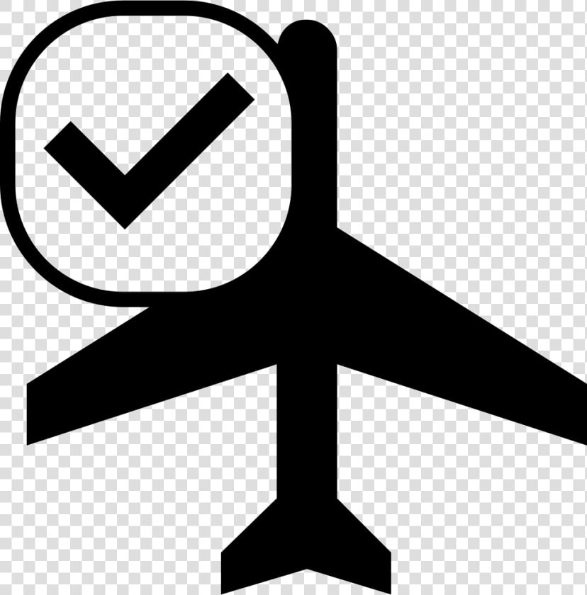 Airplane With Check Mark   Silhouette Airplane Without Background  HD Png DownloadTransparent PNG