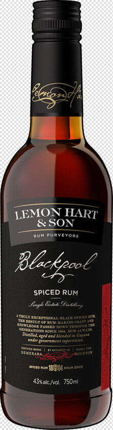 Rum Bottle Png   Lemon Hart Blackpool Spiced Rum  Transparent PngTransparent PNG